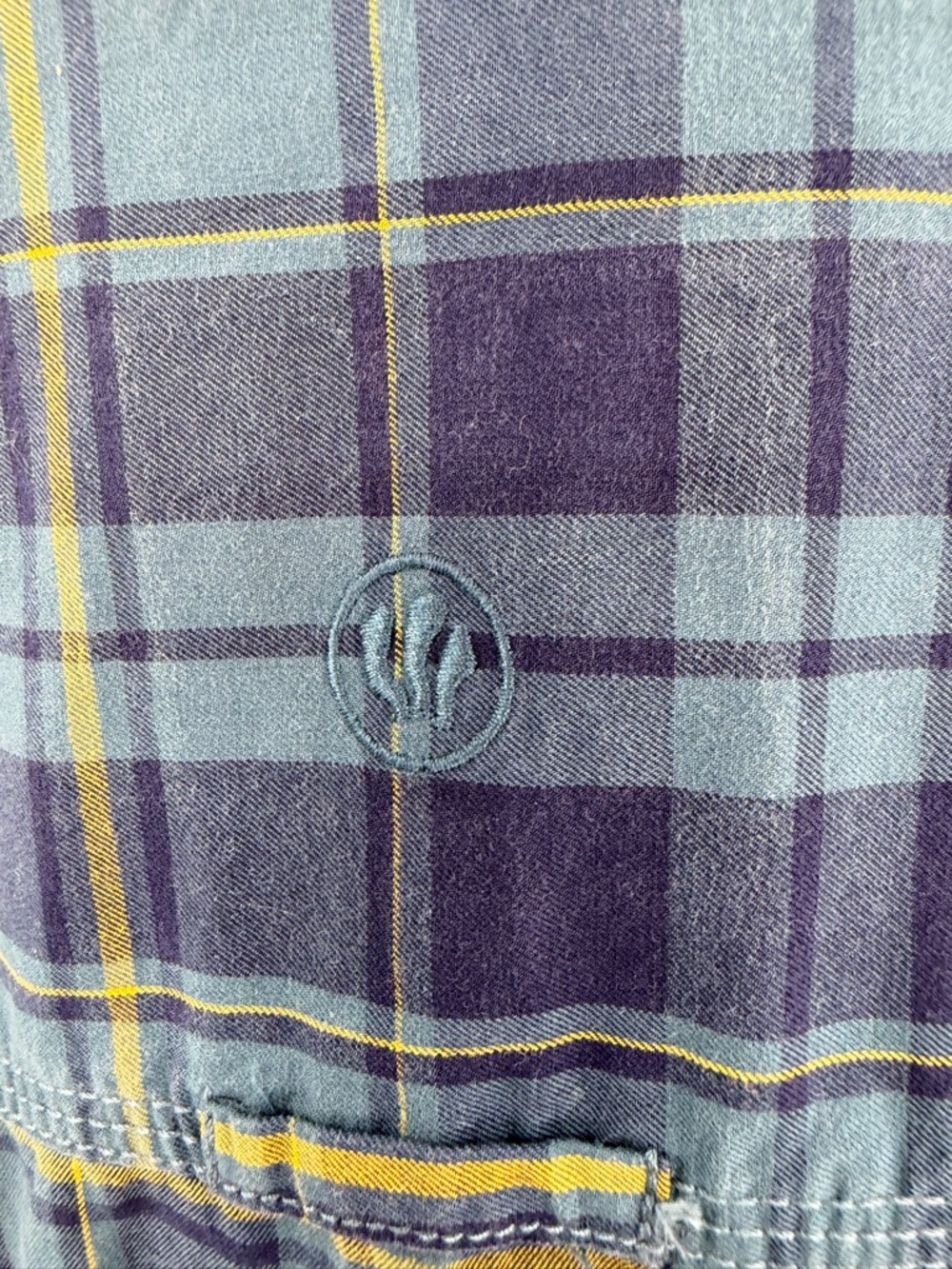 Fatface 100% Cotton Casual Button Down Shirt Blue Yellow Plaid Small - Picture 4 of 5